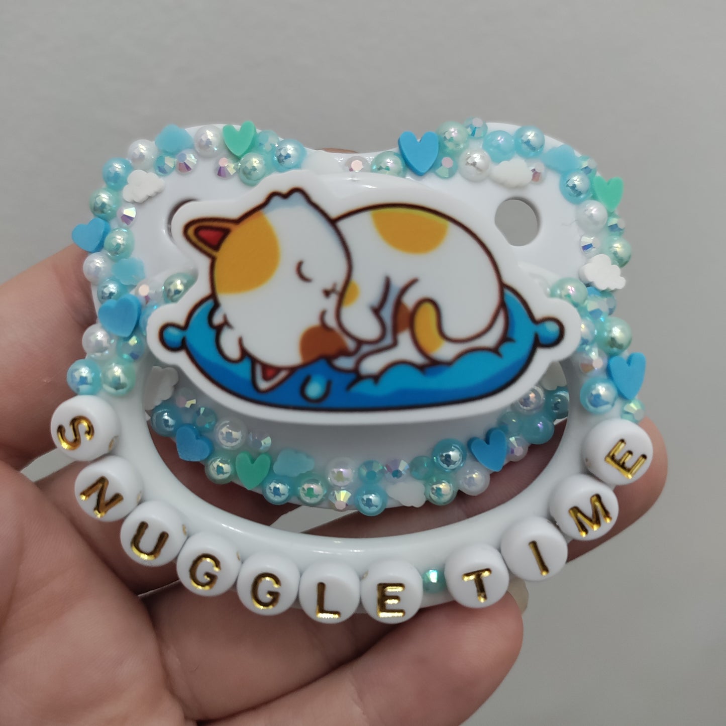 'Snuggle Time' Sleepy Cat Paci