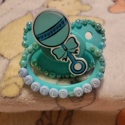 'Little One' Baby Rattle Remake Paci